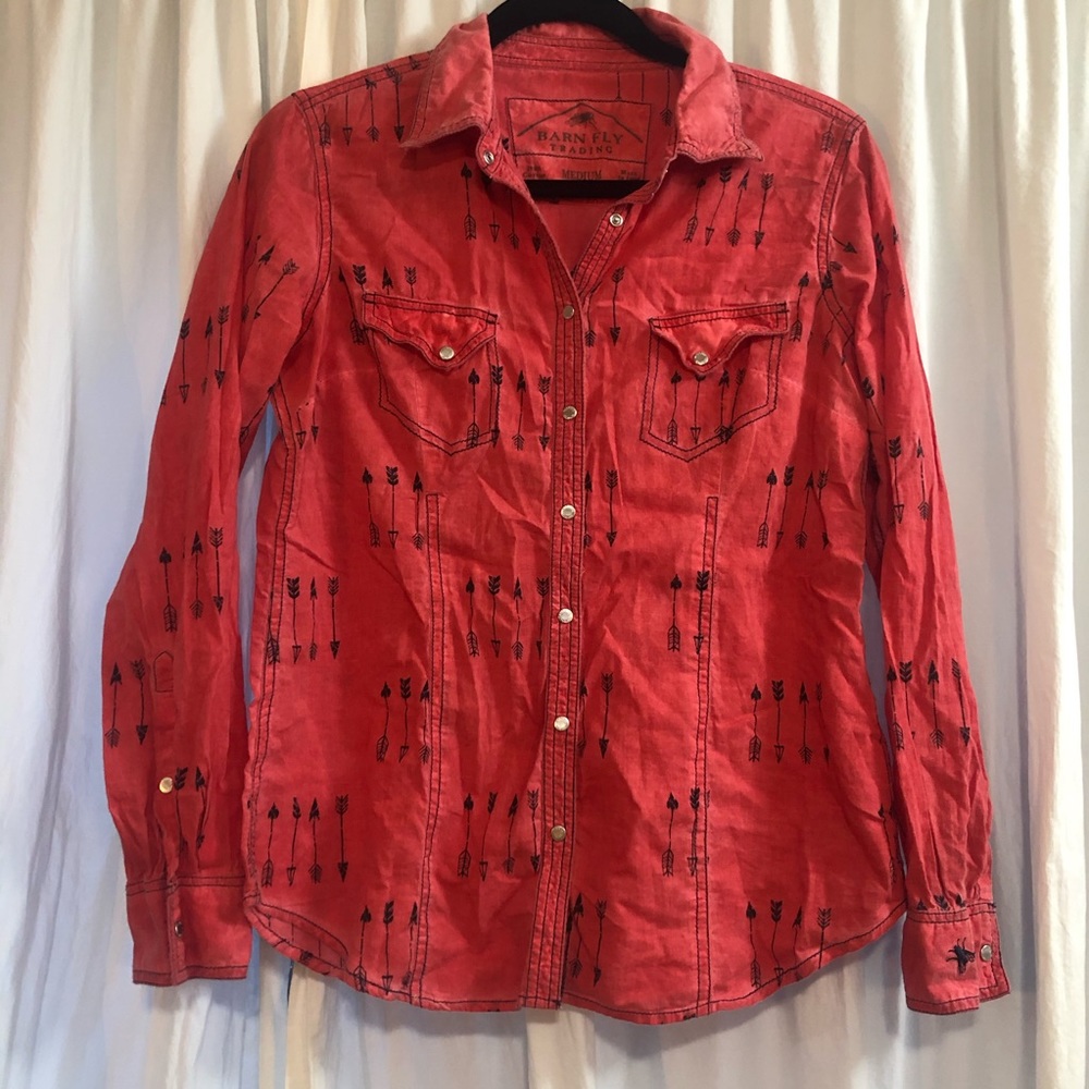 Barn Fly Women’s Western style shirt Size Medium